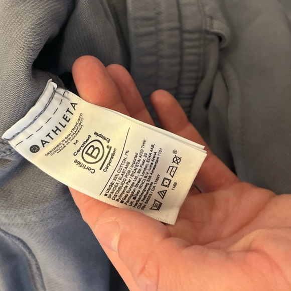 Athleta Gray Straight leg Pocketed Trouser Sweats Size Medium - Picture 4 of 8